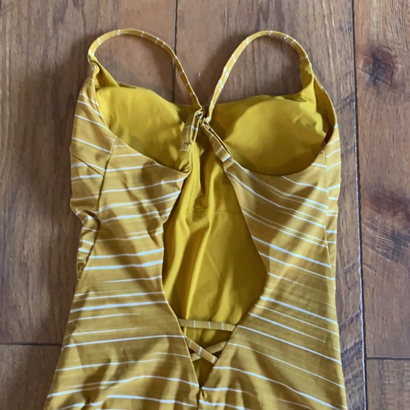 Lululemon Salt-Laced One-Piece Yellow White - Picture 5 of 9